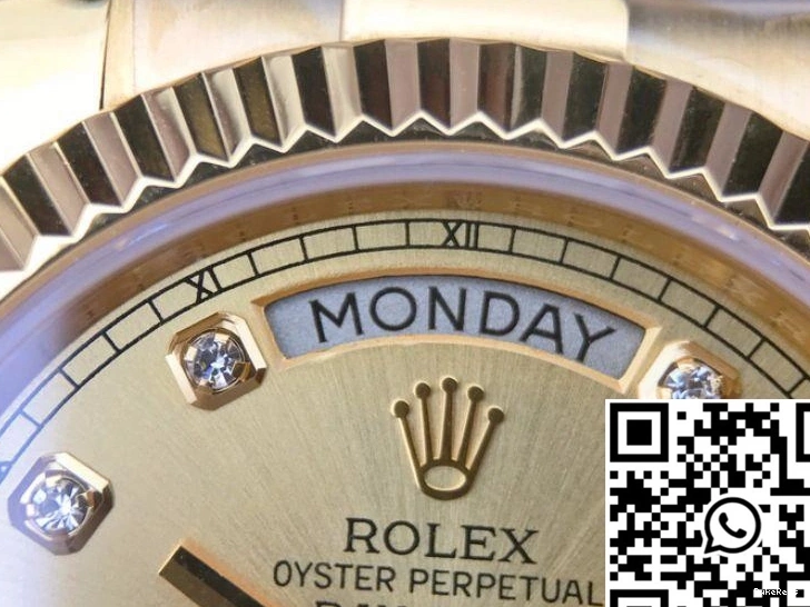 EW 218238 Rolex Day-Date II Factory Gold 40MM Yellow Dial 18K 0914